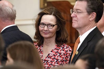 Gina Haspel, President Donald Trump\'s nominee to head the CIA, at the swearing-in ceremony for Secretary of State Mike Pompeo in Washington on May 2.