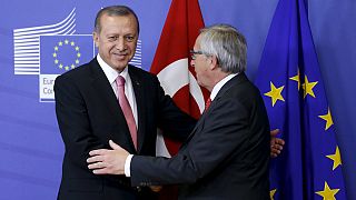ازمة المهاجرين في صلب مباحثات الرئيس التركي أثناء لقائه بالمسؤولين الأوروبيين في بروكسل
