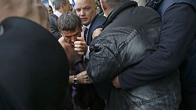 Angry employees of Air France attack directors of the company