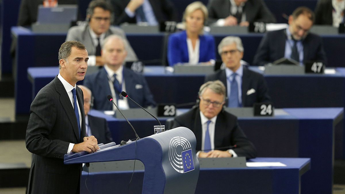 في خطاب أمام البرلمانيين الأوروبيين الملك الإسباني يشدد على الإنتماء الاسباني لأوروبا