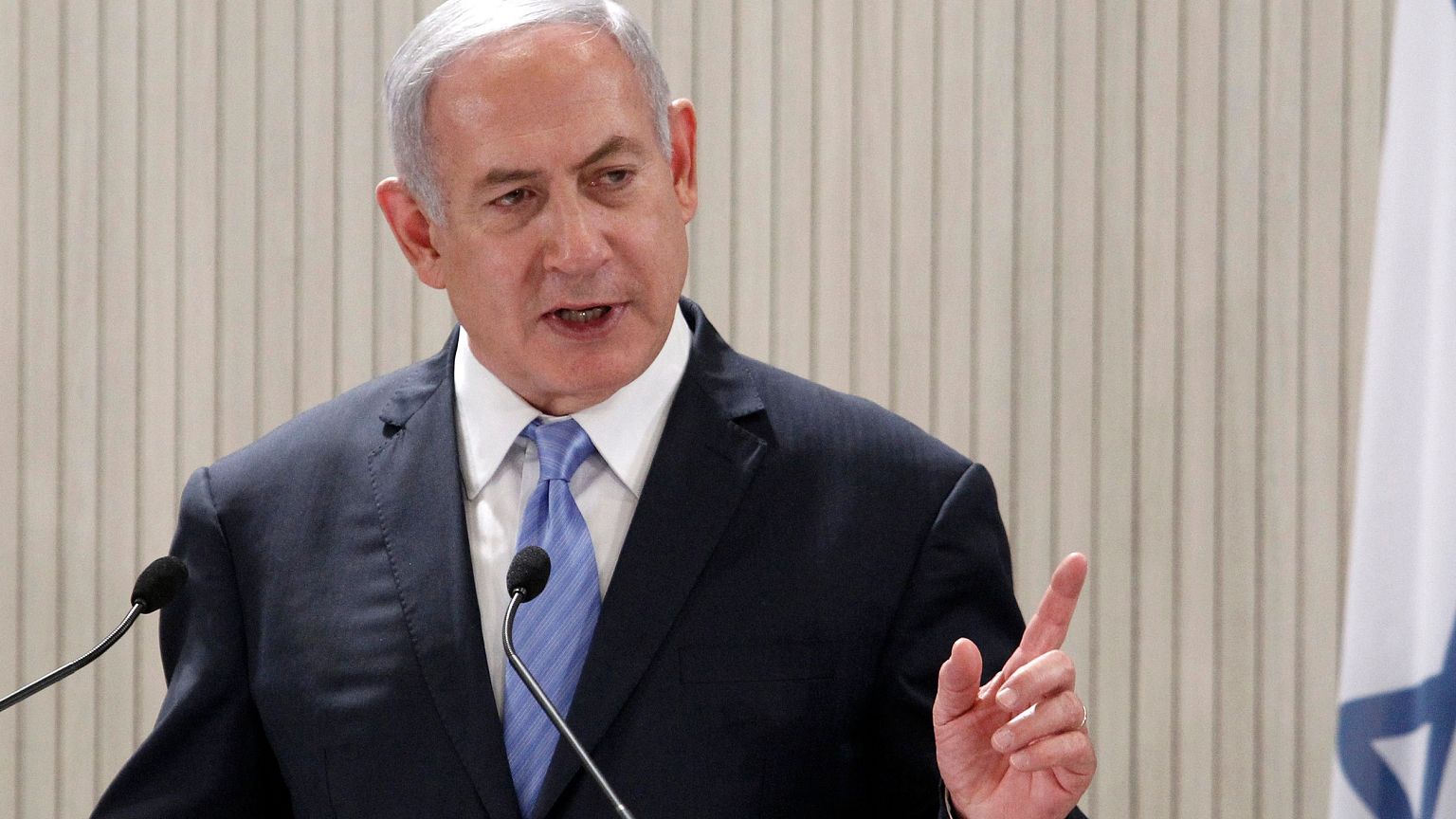 Image: Israeli Prime Minister Benjamin Netanyahu speaks during a press conf