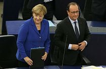 Merkel e Hollande insieme all'Europarlamento, davanti le crisi serve più Europa