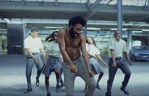 Image: A scene from Childish Gambino's "This is America" music video.