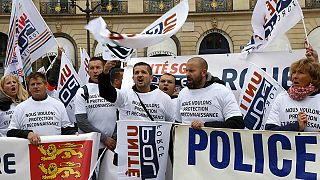 تظاهرات هزاران پلیس فرانسوی در برابر وزارت دادگستری