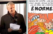 Julian Assange, convertido en irreductible galo junto a Asterix y Obelix