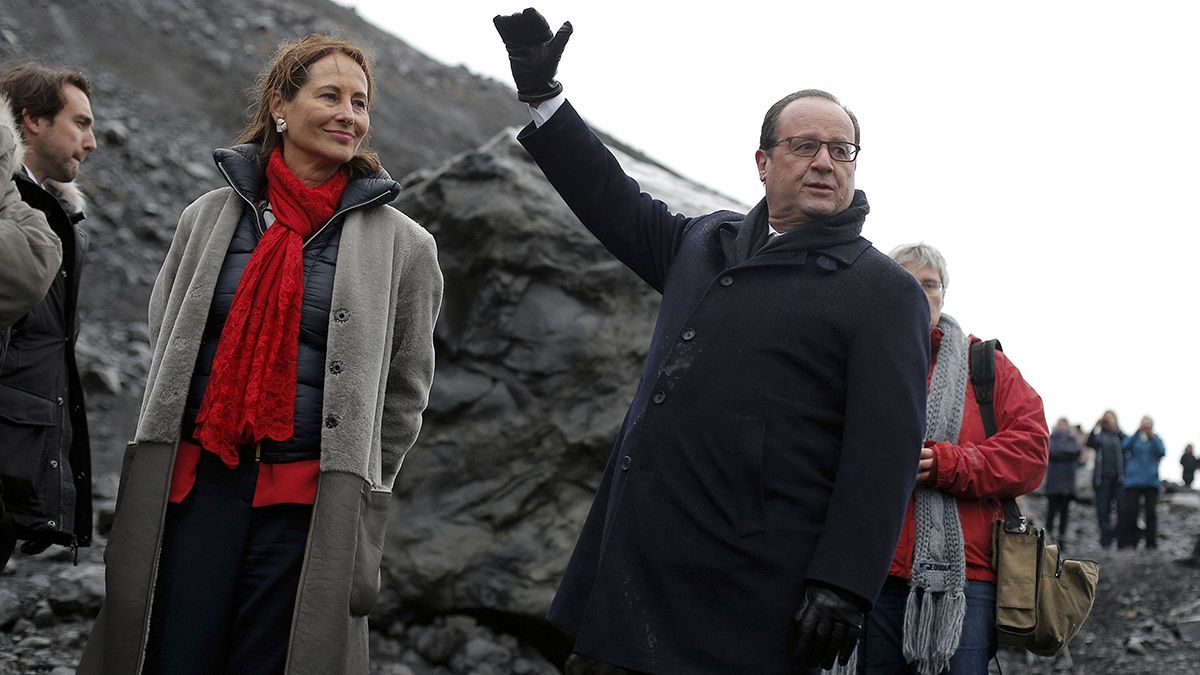 Francois Hollande in land of fire and ice
