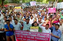India: tiltakozás az online gyógyszerkereskedelem ellen.