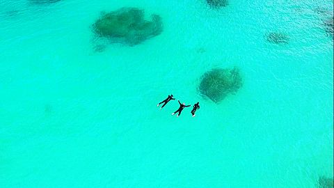 Is this beach for real? Drone captures Okinawa wonder