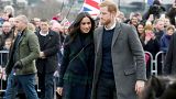 Image: Meghan Markle and Britain's Prince Harry, meet members of the public