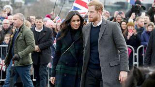 Image: Meghan Markle and Britain's Prince Harry, meet members of the public
