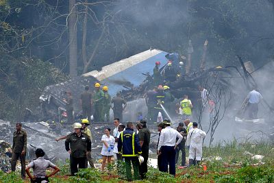 A Cuban state airways passenger plane crashed shortly after taking off from Havana\'s airport on May 18, 2018, state media reported. The Boeing 737 operated by Cubana de Aviacion crashed "near the international airport," state agency Prensa Latina reported. Airport sources said the jetliner was heading from the capital to the eastern city of Holguin.