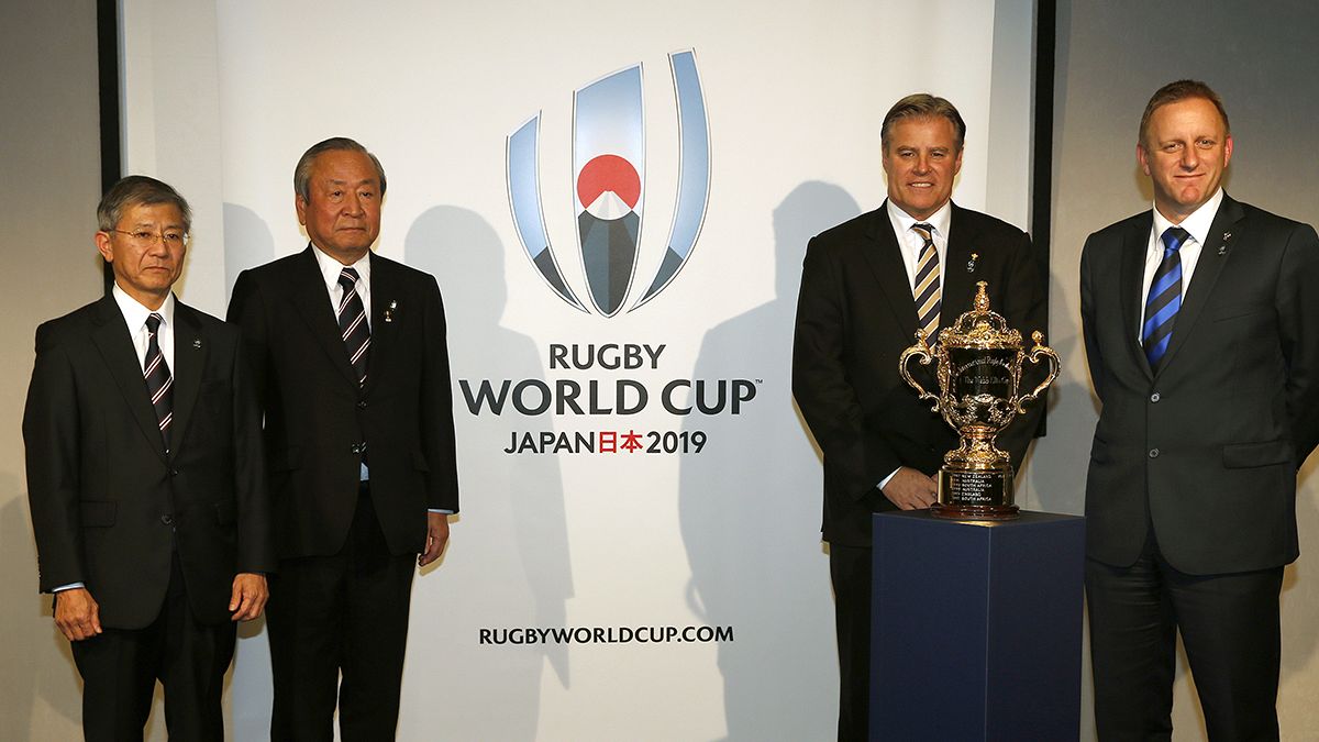 2019 Ragbi Dünya Kupası logosunda iki Japon sembolü