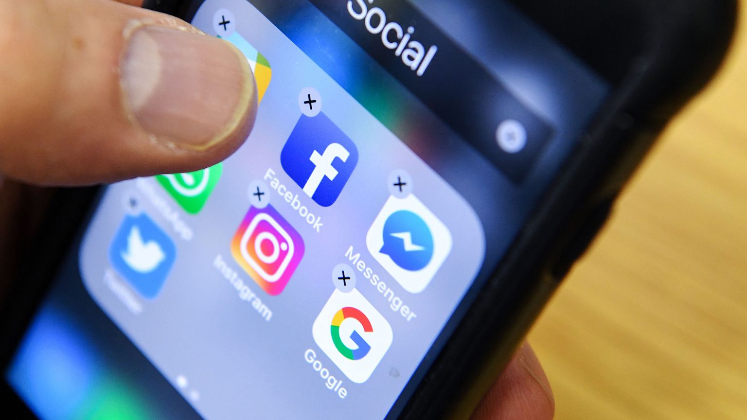 Image: apps Facebook, Instagram and Twitter