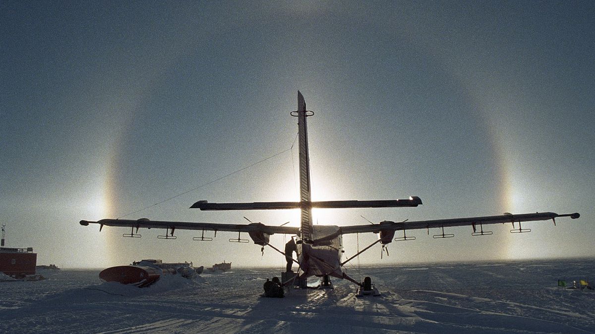 Image: BAS geophysical survey equipment Twin Otter