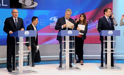 Candidates prepare before the last televised presidential debate on Friday.