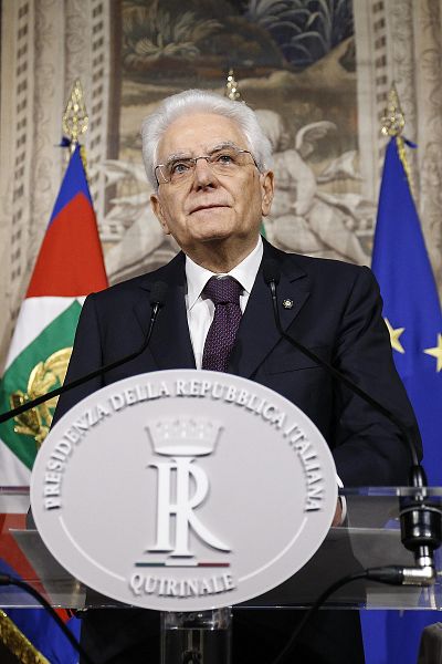 Italian President Sergio Mattarella.