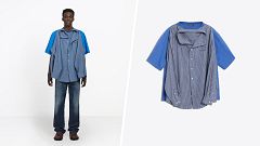 Balenciaga T-SHIRT SHIRT Striped short sleeves and long sleeves shirts with