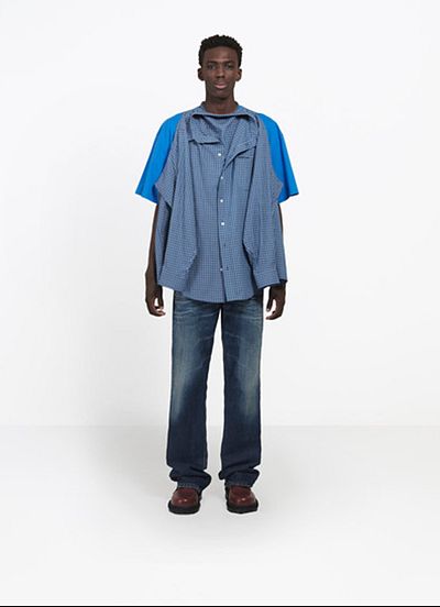 Balenciaga T-SHIRT SHIRT Striped short sleeves and long sleeves shirts with two wearing options $ 1,290