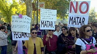 Thousands rally in Madrid against domestic violence
