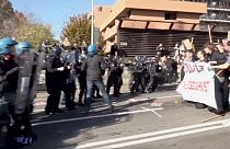 درگیری پلیس ایتالیا و معترضان به راستگراها در بولونیا