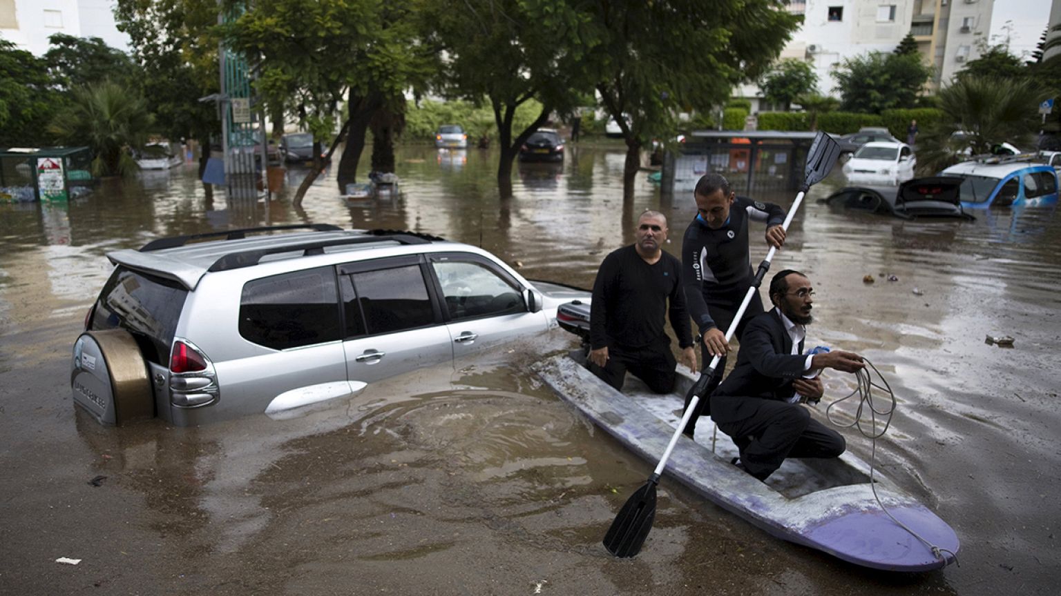 Torential rain causes widespread flooding in Gaza and Israel
