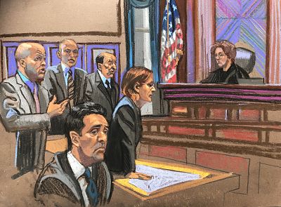Michael Cohen sits during a hearing in federal court in New York on May 30, 2018.
