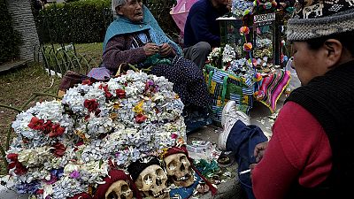 Ofrendas a las calaveras en Bolivia