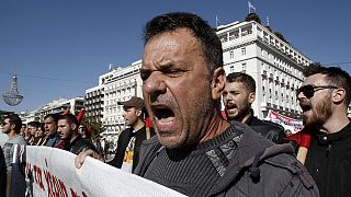 Greek 24-hour general strike as protesters demonstrate against austerity measures