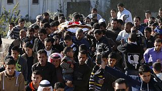 تشییع جنازه افسری که به پادگان نظامی اردن حمله کرد