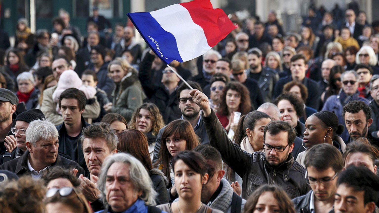 Europe falls silent for France