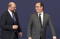 Martin Schulz à Versailles, pour exprimer le soutien européen à la France