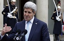 France calls for aid from the EU to fight Daesh as John Kerry flies into Paris