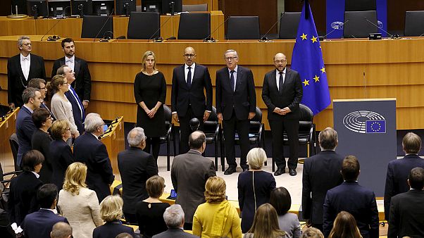 MEPs sing "La Marseillaise" MEPs sing "La Marseillaise"