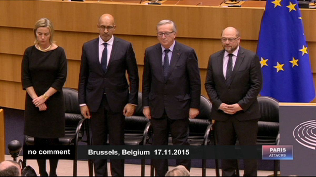 EU parliament honours Paris attack victims in silence