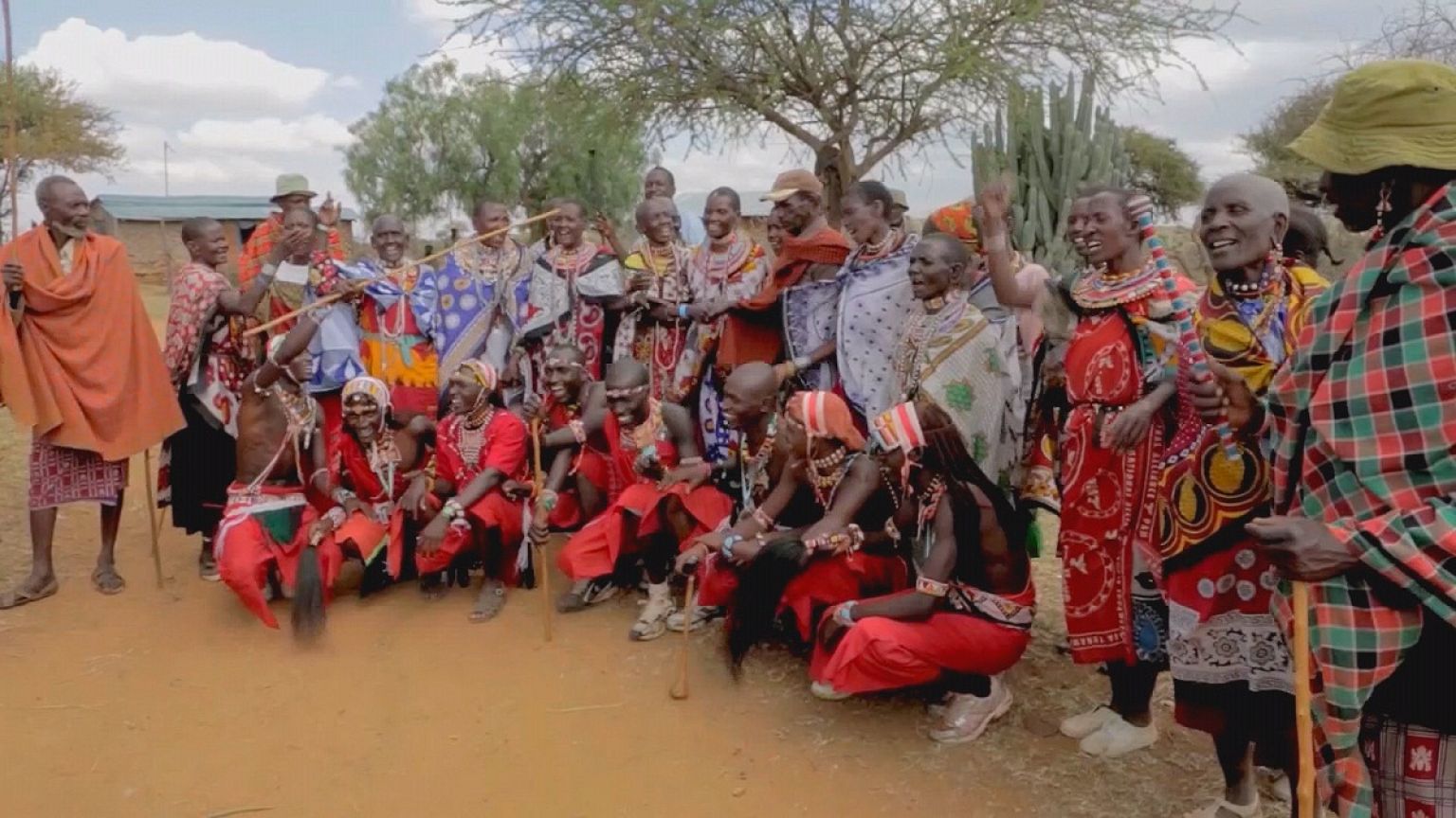 Caught by the Maasai at mid-on 'Warriors' play cricket