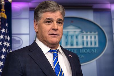 Fox News host Sean Hannity in the White House briefing room on Jan. 24, 2017.