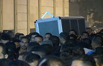 تشییع پیکر قربانی مصری تبار حملات هفته گذشته پاریس در زادگاهش