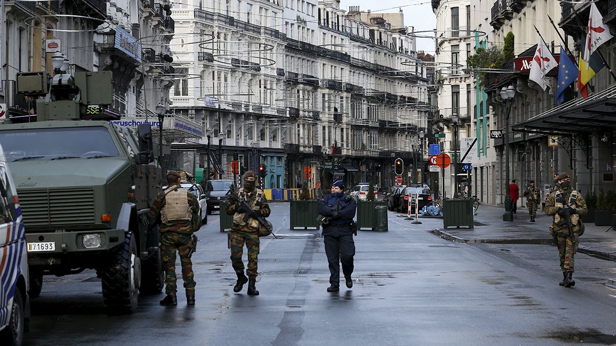 Empty streets in Brussels, the city remains on lockdown