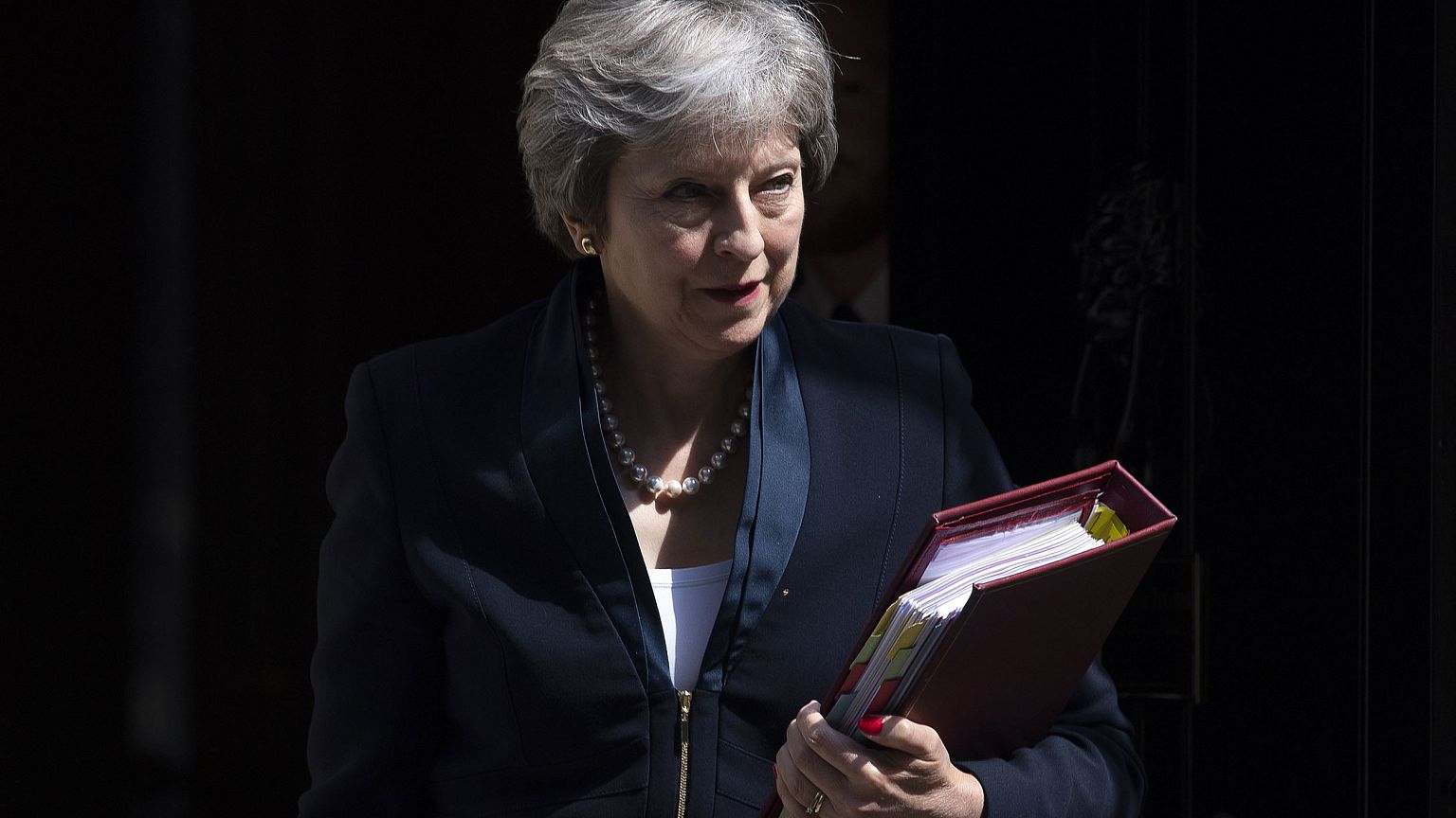 Image: British PM Theresa May's government is racked by internal warfare ov