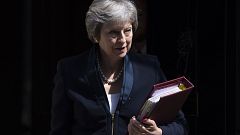 Image: British PM Theresa May's government is racked by internal warfare ov