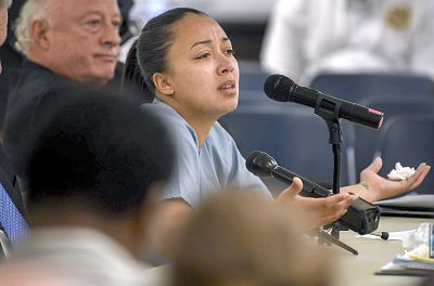 Cyntoia Brown appears in court during her clemency hearing at the Tennessee Prison for Women in Nashville, Tennessee, May 23, 2018. 