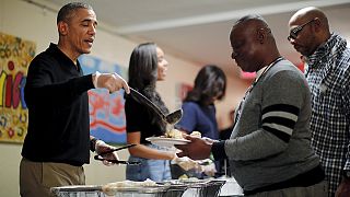 A Thanksgiving, Obama évoque les réfugiés syriens