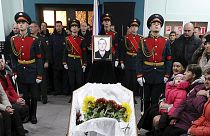 نظامی کشته شده روس در سوریه، به خاک سپرده شد