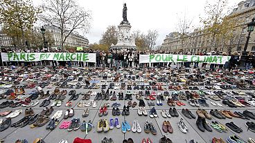 COP21: Zapatos en lugar de manifestantes en París