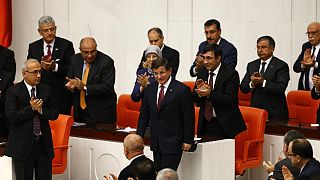 AK Parti Genel Başkanı Ahmet Davutoğlu başkanlığında kurulan 64. Hükümet 315 oyla TBMM'den güvenoyu aldı