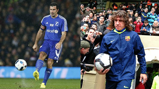 Puyol y Figo, miembros de la Academia Laureus Puyol y Figo, miembros de la Academia Laureus