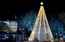 Obama allume l'arbre de Noël