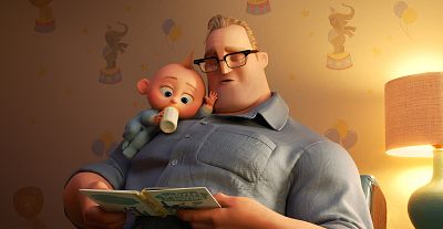 In "Incredibles 2," Bob navigates life at home with the Parr kids while Helen leads a campaign to bring back Supers.