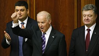 Biden criticises Russia's actions in Crimea during Ukraine parliament address