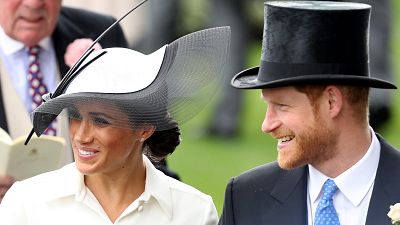 Meghan, Duchess of Sussex and Prince Harry, Duke of Sussex attend Royal Ascot Day 1 at Ascot Racecourse on June 19, 2018 in Ascot, United Kingdom.